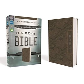 NIV, Boys' Bible, Leathersoft, Brown Camo, Comfort Print