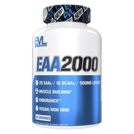 EVLUTIONNUTRITION EAA 2000 Veggie Capsules, 90 Tablets, 1 Piece / EVLUTIONNUTRITION EAA 2000 베지캡슐, 90정, 1개