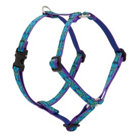 LupinePet Originals 1/2" Rain Song 12-20" Adjustable Roman Dog Harness for Small Dogs