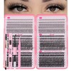 Bransfy 3 Styles 720pcs Lash Clusters Kit DIY Lash Extension