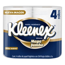 Kleenex Brand Mega Jumbo - Pack - 4 - 1 - Doble hoja