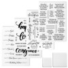 4 Sheets Clear Rubber Stamps for Card Making with 2pcs