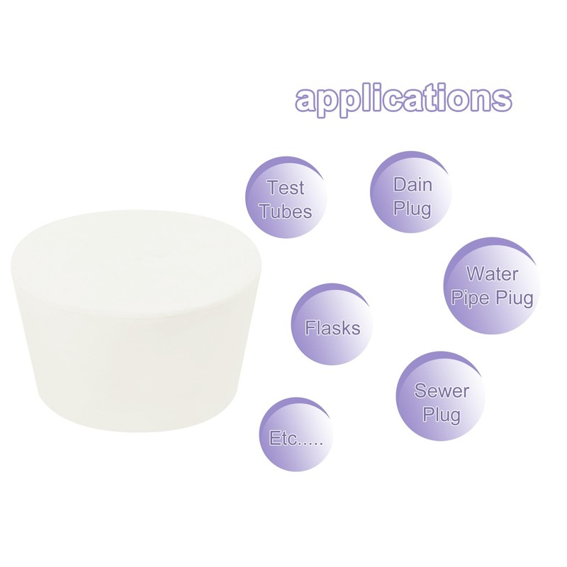 sourcing map Rubber Tapered Plug 55mm to 68mm Solid Test