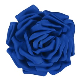 M METERXITY Large Rose Flower Brooches Lapel Pin, Lapel Pins Dainty Satin Fabric Big Camellia Flowers Oversized Brooches and Pins for Wedding/Parties/Clothes/Jewelry [16cm, Blue]