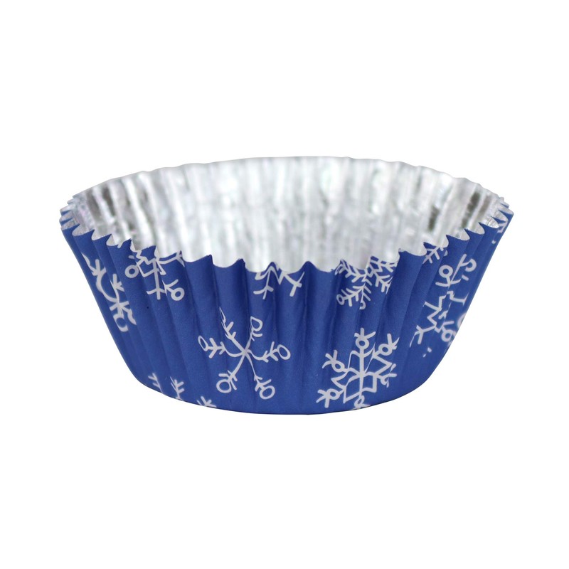 PME Snowflakes Cupcake Cases, Foil Lined - Pack of 30,
