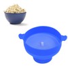 Microwavable Popcorn Bowl with Transparent Lid and Handle Collapsible Silicone