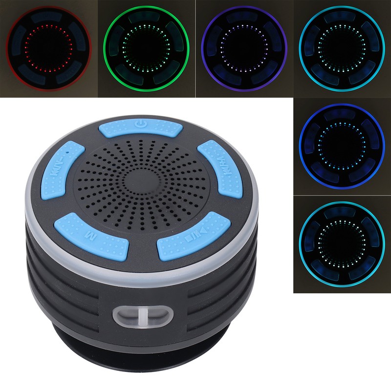 Portable Bluetooth Speaker with LED Light IPX7 Waterproof Portable Bluetooth