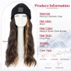 S-noilite Beanie Wig Hair Extensions,18 Inch Long Wavy Hair Extensions