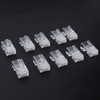 100Pcs TF2005A 8P8C RJ45 Connector CAT6 Unshielded Ethernet Crystal Head
