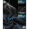 33,000ft Men's Rain Pants, Waterproof Rain Over Pants, Windproof Outdoor