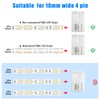 20PCS 4-Pin 10mm LED Strip Lights Connectors - Solderless, Extendable