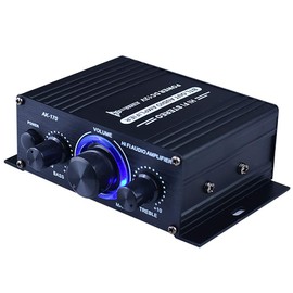 ZSooner Mini Power Amplifier, DC 12V, High Power, Home Audio Stereo Hi-Fi Power Amplifier, for Speaker PC TV Cell Phone Car Vehicle