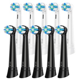 MOFELE Intelligent Cleaning IO Replacement Heads Compatible with Oral B iO 2/3/4/5/6/7/8/9/10 Series Electric Toothbrush, Brush Heads with Deep Cleaning and Sensitive Care,10 Pack Black/White