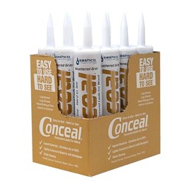 Sashco Conceal Textured Wood Caulk, 10.5 oz, Weathered Wood (Pack of 12)