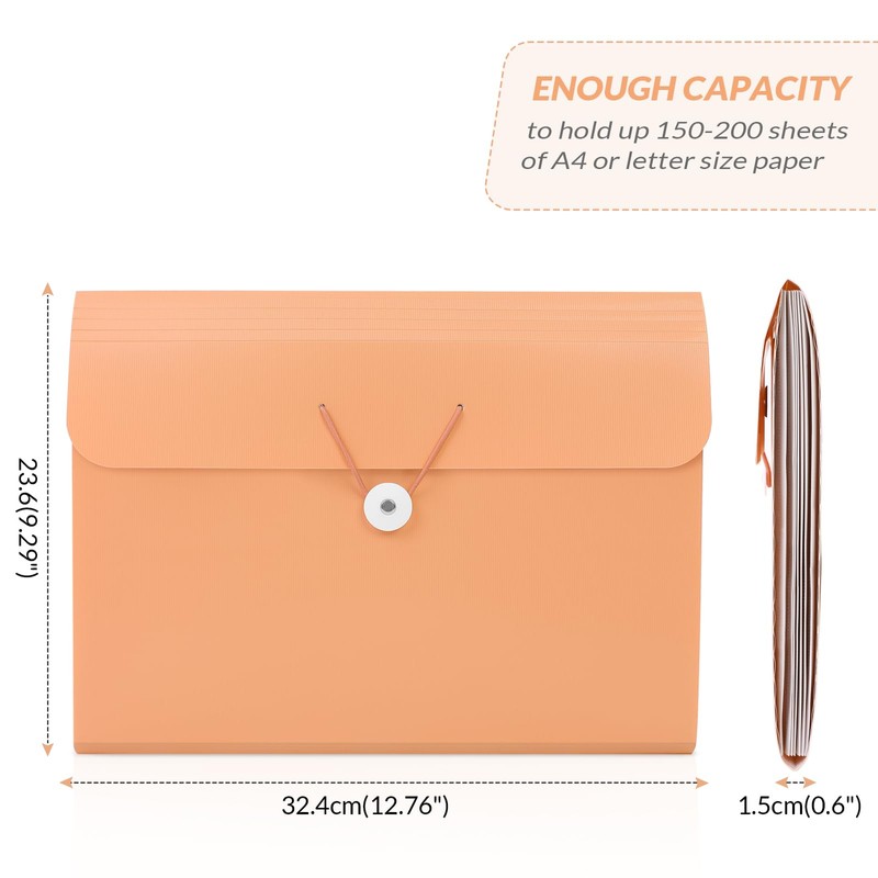 SKYDUE Document Folder A4 7 Compartments Expanding Folder with Elastic