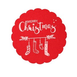 Chrismas Wine Glass Felt Coaster, Absorbent Coaster, Slip on Coaster, Chrismas Decor for Hotel, Restaurant, Home Use