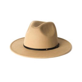 Zylioo Vintage Fedora Hat for Men,Womens Felt Hats with Belt Buckle,Adjustable Wide Brim Warm Panama Hat