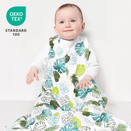 david's kids 100% Cotton Baby Sleep Sack 18-24 Months, Ultra Soft Baby Wearable Blankets with 2-Way Zipper, 2 Pack Comfy Toddler Sleeping Bags for Boys Girls Neutral, X-Large Size, Leaf