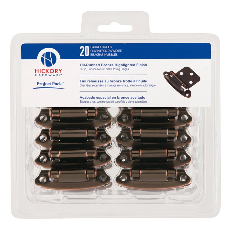 Hickory Hardware VP244-OBH Variable Overlay Surface Self-Closing Collection Cabinet Hinge