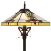 AVIVADIRECT Tiffany Floor Lamp Mission Style Stained Glass Standing Reading
