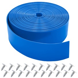 Lumpro Vinyl Straps for Patio Chair Repair Kit 2'' Wide 20 Ft Long Replacement Straps + 20 Free Rivets for Outdoor Lawn Furniture Chaise Lounge Repair (Blue)