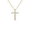 Agriajun Cubic Zirconia Gold Cross Pendant Necklace Link Chain for