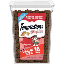 Temptations MixUps Backyard Cookout Flavor Crunchy and Soft Cat Treats, 16 oz.