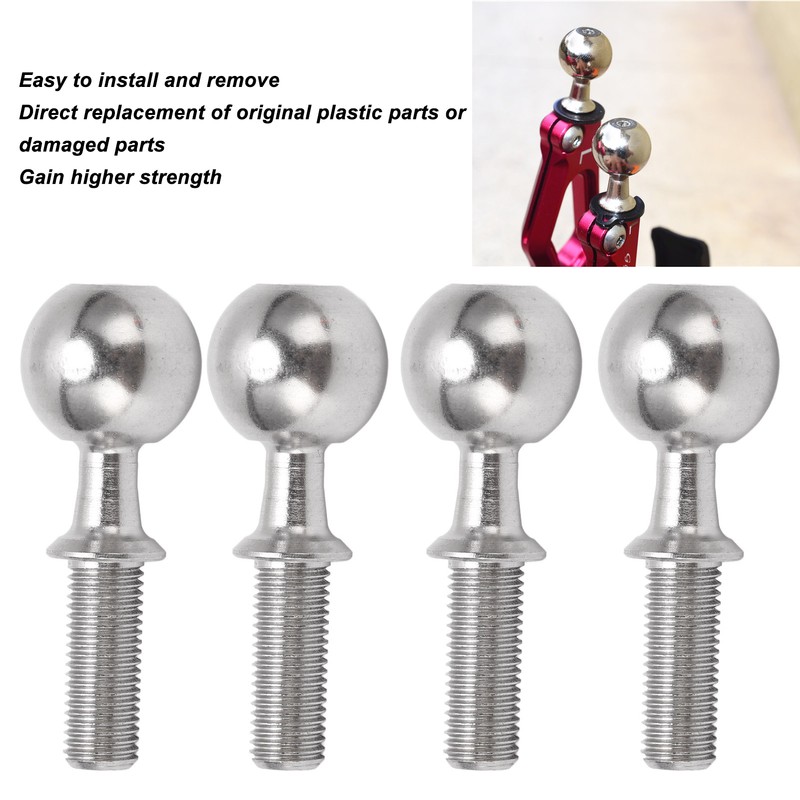 4Pcs Pivot Ball Stainless Steel Ball Head Screw for ARRMA