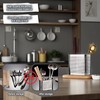 SAYUANVA Stainless Steel Kitchen Utensil Holder with Hooks, 2-Tier Stainless