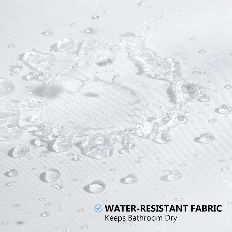 Waterproof Fabric Shower Curtain Liner with 3 Magnets – Soft,