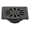 Coladera Resumidero Cuadrado 4x4'' Latón FOSET RS-604M Negro