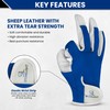 STONELIGHT Unisex Gardening Gloves Made with Leather & Spandex -