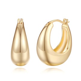 Gold Hoop Earrings 14K Gold Hoop Earrings for Women Earring Small Hoops Earring for Women