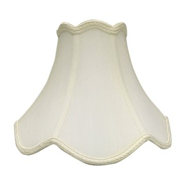 Royal Designs Scalloped Bell Designer Lamp Shade, White, 7 x 16 x 11