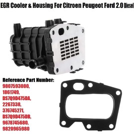 EGR Cooler 2.0 HDI / 2.0 TDCi 9807593080 9801705280 1861749 2267338 DS7Q9D475DA DS7Q9D475DB DSZQ9D475DA 717720158 Gas Cooler Exhaust Element Cooler for C4 C5 Mondeo