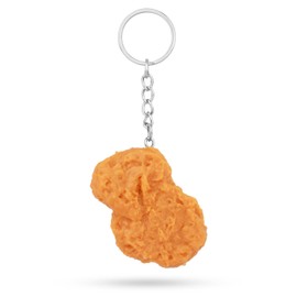 Realistic Chicken Nuggets Key Chain, Creative Imitation food Keychain Fun Cute Fried Chicken Nugget Key Ring for Suitcases Handbag Purse Keys Accessories