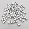 Aluminum Crimping Loop Sleeve Clips,100 PCS Silver Fence Clips with Double Ferrules Wire Crimps Wire Mesh Clips for Cable Rope Wire Rope Projects 1.5MM