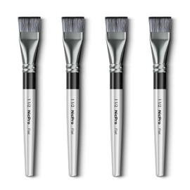 Nicpro 4pcs 1 1/2 Inch Flat Paint Brushes for Acrylic Painting, Large Paint Brushes for Acrylic Watercolor Oil, Artist Paint Brush Set for Canvas Painting, Base Coating, Crafts, Face Body Art Adults