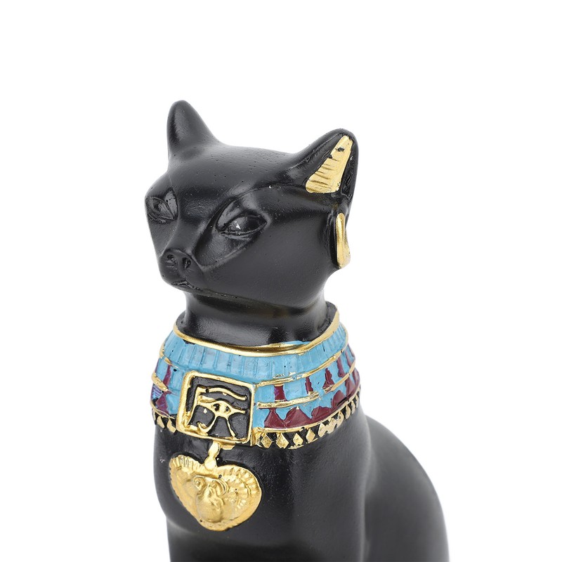 Egyptian Cat Candle Holder Decorative Resin Egyptian Cat Candlestick Exquisite