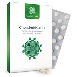 healthspan Healthspan Chondroitin (90 Tablets) | High Strength 90% Grade Chondroitin Sulphate | with Added Vitamin C to Support Healthy Bones and Joints | Gelatin Free