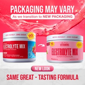 Dr. Price’s Electrolytes Powder Bulk – Raspberry, 90 Servings | Sugar Free Hydration Drink Mix with 72+ Trace Minerals | Keto Electrolytes Powder | Vegan, Doctor-Formulated, Made in USA