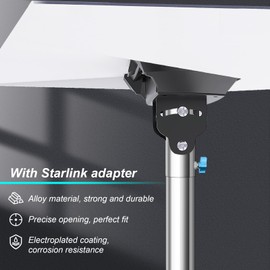 Starlink Gen 3 Pole Mount Kit, 9ft Starlink Ground Pole Mount Kit Features a Durable 1.5'' Diameter Pole with No Dig Ground Anchor, Starlink Gen 3 Pipe Adapter Included (5-Section with Ground Anchor)