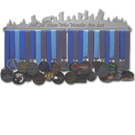 Allied Medal Hangers – Not All Those Who Wander are Lost (with Text) (24” Wide with 1 Hang bar) - Medal Hanger Holder Display Rack - Multiple Variations Offered!