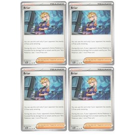 Pokémon Briar 132/142 Stellar Crown Trainer Card Set x4 - 16 Piece Playset