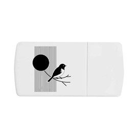 'Minimalistic Bird with Moon' Pill Box with Tablet Splitter (PI00030175)