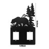 Metal Bear Light Switch Cover Moose Tree Mountain Elk Black
