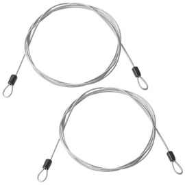 Jetisva 2pcs 2M Security Bike Lock Cable Lightweight Wire Cable Lock Flexible Safety Luggage Lock Double Loop Steel Lock Chain Portable Lock Wire Rope Silver for Padlocks Scooter Bicycle Suitcase