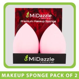 Midazzle Premium Ultra soft MakeUp sponge Pink (Pack of 2)