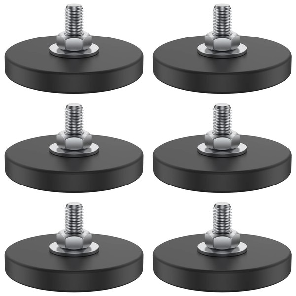 Beenle-Icey 6Pcs Magnet Base 4.3cm Round Neodymium Mounting Magnet with