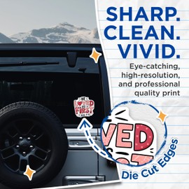 (2 Pack) Christian Quote Stickers - Bible Verse Stickers - Faith-Based Inspirational Stickers - 5" On Longest Side - Sticks to Smooth Flat Surfaces - Made in USA - BMCS3922